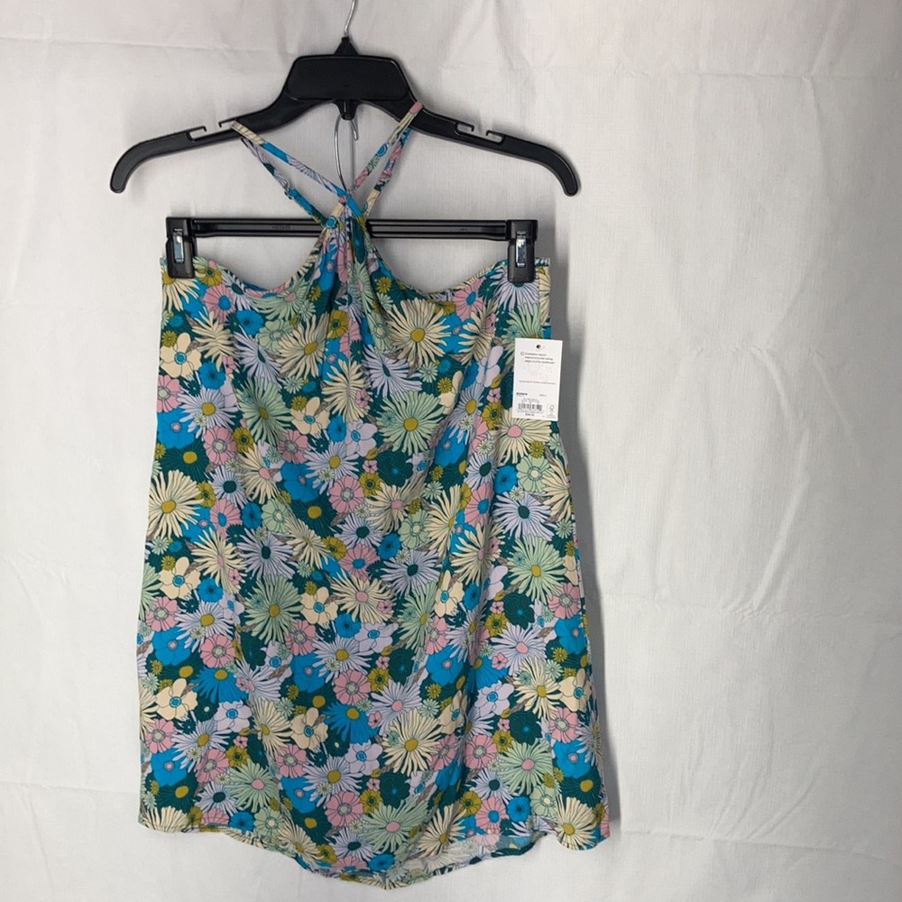 3/$24 SO dress Halter neck swing mini dress floral print dress boho S jr - Picture 14 of 17